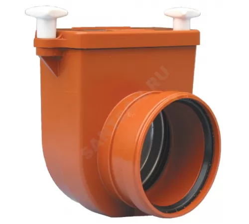 Клапан обратный канализационный коричневый Дн 160 б/нап с заслонкой из нерж стали, монтажным лючком HL 715.0