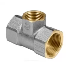 Тройник латунь никель переходной Ду 25х20х25 (1"х3/4"х1") ВР/ВР 9008 ГОСТ 32585-2013 Aquasfera 9008-03