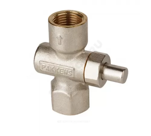 Кран для манометра кнопочный латунь Ду 15 Ру16 ВР G1/2" без рукоятки без фланца ЭКОМЕРА Э-КК-G1/2