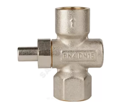 Кран для манометра кнопочный латунь Ду 15 Ру16 ВР G1/2" без рукоятки без фланца ЭКОМЕРА Э-КК-G1/2