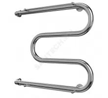 Полотенцесушитель водяной нерж сталь М-образный (1") НР с полочкой 600х700мм боковое подключение Терминус 4620768880568