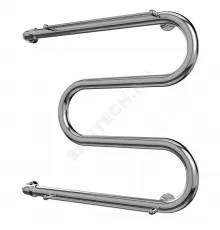 Полотенцесушитель водяной нерж сталь М-образный Ду 25 (1") НР с полочкой 500х400мм боковое подключение Терминус 4620768880322