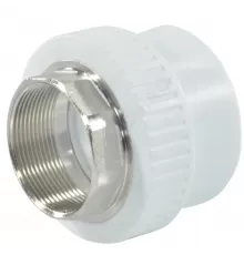 Муфта PP-R комбинированная под ключ белая Дн 75х2 1/2" ВР RTP (РосТурПласт) 28188