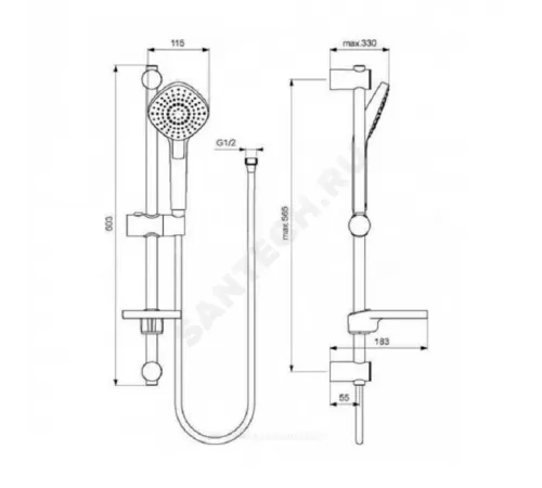 Промо-комплект для ванны с душем CERAFLEX Ideal Standard BD001AA