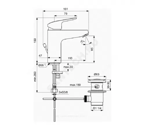 Промо-комплект для ванны с душем CERAFLEX Ideal Standard BD001AA