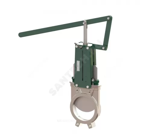 Задвижка шиберная односторонняя нерж VG6400-02MM Ду 125 Ру10 межфл с рычагом уплотнение: металл Tecofi VG6400-02MM0125