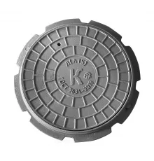 Люк чугун канализационный (К) Л (легкий) А15 круглый m=47кг h=50мм Л(А15)-1-60 ГОСТ 3634-2019 ДПК