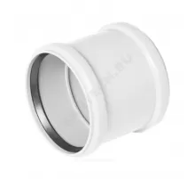 Муфта НПВХ двухраструбная белая Дн 50 б/нап бесшумная в/к ШУМЭКС Хемкор 2391070