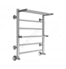 Полотенцесушитель водяной нерж сталь Лесенка (1/2") ВР с полочкой 500х600мм 6П нижнее подключение Анкона Терминус 4670078529954