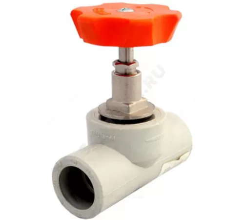 Клапан (вентиль) PP-R запорный серый Дн 32х90гр внутренняя пайка VALFEX 10146032Г