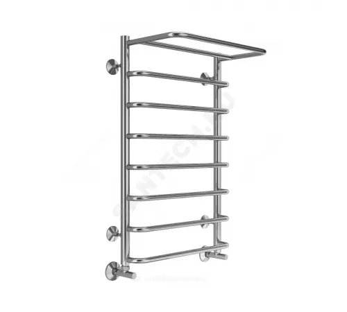 Полотенцесушитель водяной нерж сталь Лесенка (1/2") ВР 500х800мм 8П нижнее подключение Полка Терминус 4670078530295