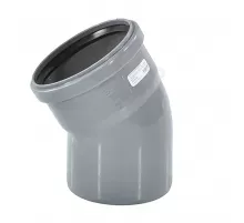 Отвод PP-H серый Дн 110х30гр б/нап в/к VALFEX 20122110