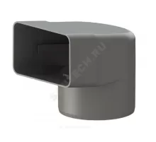 Отвод ПП для парапетной воронки Дн 100 65х100мм серый Татполимер ТП-89.100 100800193