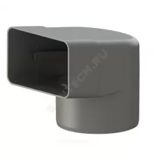 Отвод ПП для парапетной воронки Дн 100 65х100мм серый Татполимер ТП-89.100 100800193