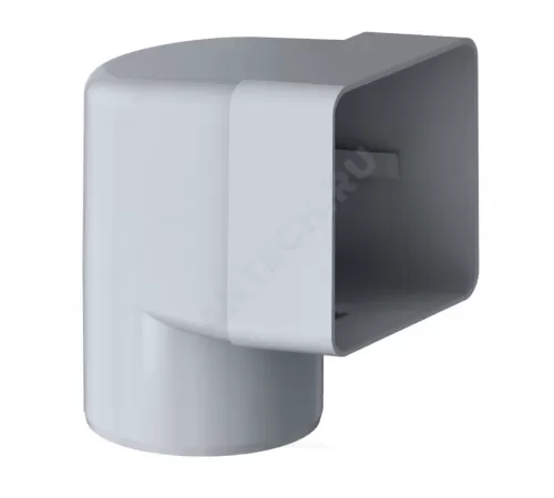 Отвод ПВХ для парапетной воронки Ду 100 100х100мм 90гр серый Fachmann 01.071