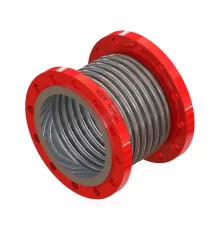 Компенсатор сильфонный осевой многослойный сталь нерж КСОF Ду 100 Ру16 фл поворотный (фл сталь) L=185мм Hortum 0060100-060 сжатие/растяжение 30 мм/30 мм