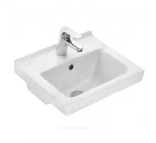 Умывальник подвесной Визит 40 1 отверстие под смеситель по центру с переливом белый Santeri 1.3117.7.S00.11B.0