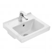 Умывальник подвесной Визит 40 1 отверстие под смеситель по центру с переливом белый Santeri 1.3117.7.S00.11B.0