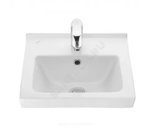 Умывальник подвесной Визит 40 1 отверстие под смеситель по центру с переливом белый Santeri 1.3117.7.S00.11B.0