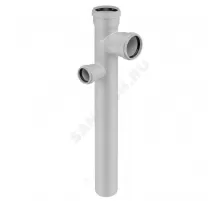 Крестовина PP-MD 2-уровневая левая бесшумная светло-серая Skolan Safe SKDDAL Дн 90х90х58х87гр (DN90х90х50) б/нап в/к Ostendorf 334680