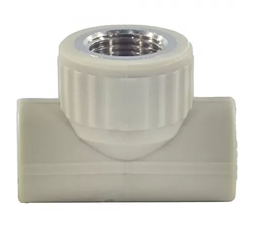 Тройник PP-R комбинированный серый Дн 20х1/2" ВР VALFEX 10127020Г