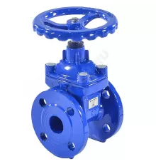 Задвижка чугун 30ч39р 1010W аналог МЗВ обрезиненный клин EPDM с гайкой и направляющими клина Ду 50 Ру10/16 фл Benarmo