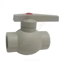 Кран шаровой PP-R серый Дн 25 внутренняя пайка OPTIMA VALFEX VALF 10145025Г