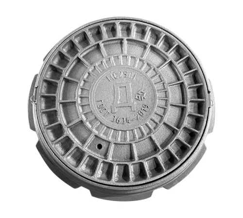 Люк чугун дождевой канализации (Д) Т (тяжелый) С250 круглый m=90кг Т(С250)-1-60 ГОСТ 3634-2019 ДПК