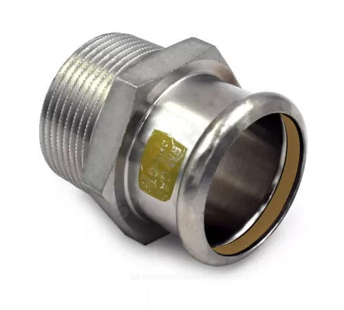 Муфта сталь нерж AISI 316L Дн 42х1 1/2" Ру5 пресс/НР для газоснабжения Inoxpres Gas RM 187112042G