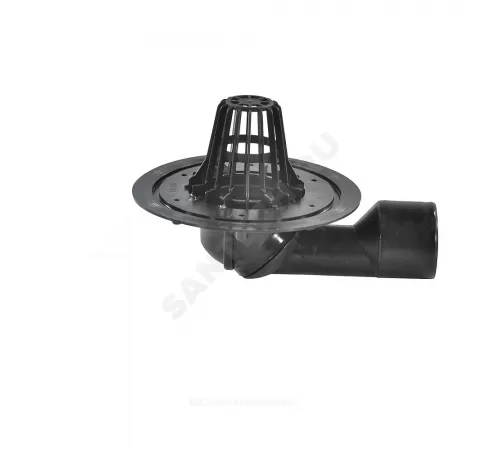 Воронка кровельная HL80.3 с поворотным шарниром PE Дн 50/75 с листвоуловителем, без гидроизоляционного фланца HL HL80.3