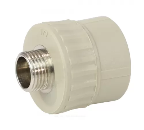 Муфта PP-R комбинированная серая Дн 20х3/4" НР VALFEX 10130120Г