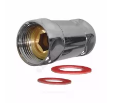 Соединитель для полотенцесушителя Ду 32 1 1/4"x1 1/4" нак/гайка прямой хром Элит-Металл SMT730SCH1212 ..