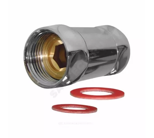 Соединитель для полотенцесушителя Ду 32 1 1/4"x1 1/4" нак/гайка прямой хром Элит-Металл SMT730SCH1212 ..