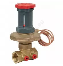 Клапан балансировочный автомат латунь R206C Ду 15 Rp1/2" Ру16 ВР 5-60 кПа Kvs=2.24м3/ч без ниппелей Giacomini R206CY103