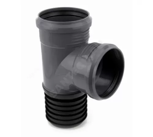 Тройник PP-H восстановитель раструба серый Дн 110х110х87гр б/нап RTP (РосТурПласт) 37170