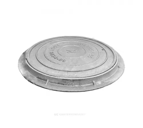 Люк чугун канализационный (К) Л (легкий) А15 круглый m=55кг h=60мм Л(А15)-1-60 ГОСТ 3634-2019