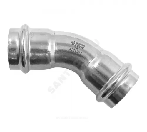 Отвод сталь нерж AISI 304 45гр Дн 35 пресс SantechSystems