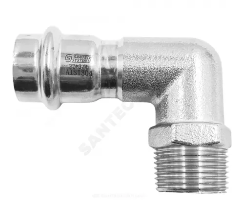 Угольник сталь нерж AISI 304 Дн 15х1/2" пресс/НР SantechSystems