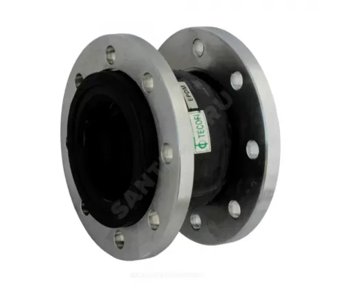 Компенсатор резиновый антивибрационный EPDM DI724016N Ду 250 Ру16 фл L=240мм Tecofi DI724016N-0250 сжатие/растяжение 20 мм/12 мм