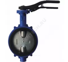 Затвор дисковый поворотный чугун R59W Ду 100 Ру16 межфл с рукояткой диск нерж манжета EPDM Giacomini R59WY010