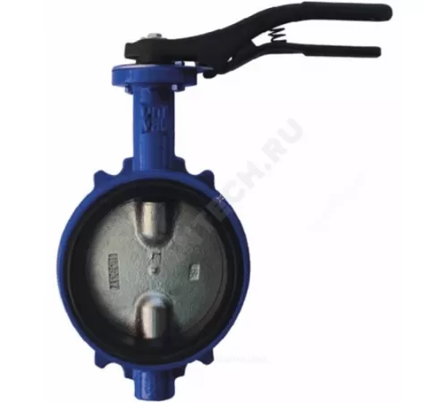 Затвор дисковый поворотный чугун R59W Ду 100 Ру16 межфл с рукояткой диск нерж манжета EPDM Giacomini R59WY010