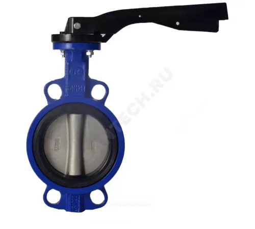 Затвор дисковый поворотный чугун 497B Ду 40 Ру16 межфл с рукояткой диск нерж манжета EPDM Zetkama 497B040C68