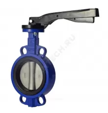 Затвор дисковый поворотный чугун 497B Ду 40 Ру16 межфл с рукояткой диск нерж манжета EPDM Zetkama 497B040C68