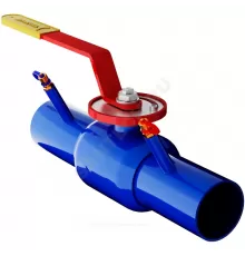 Кран шаровой балансировочный ручной сталь 11с67п 11ЦрП.00.1 Ду 100 Ру25 п/привар Kvs=245.6м3/ч с измерительными ниппелями Маршал 11ЦрП.00.1.025.100/080