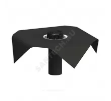 Воронка кровельная с вертикальным выпуском PP Дн 160 с листвоуловителем, прижимным фланцем из нержавеющей стали Татполимер ТП-01.160/4