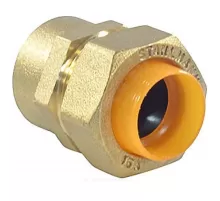 Муфта латунь 15Aх1/2" обжим/ВР для газоснабжения STAHLMANN SSFG1501/2BGZ