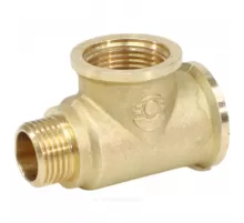 Тройник латунь переходной Ду 20х20х15 (3/4"х3/4"х1/2") ВР/ВР/НР VALFEX VF.134.L.034.034.012