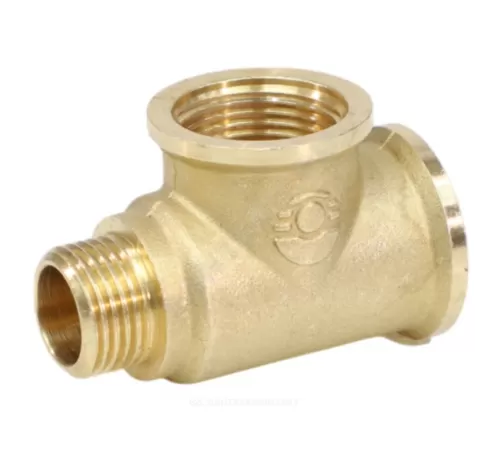 Тройник латунь переходной Ду 20х20х15 (3/4"х3/4"х1/2") ВР/ВР/НР VALFEX VF.134.L.034.034.012