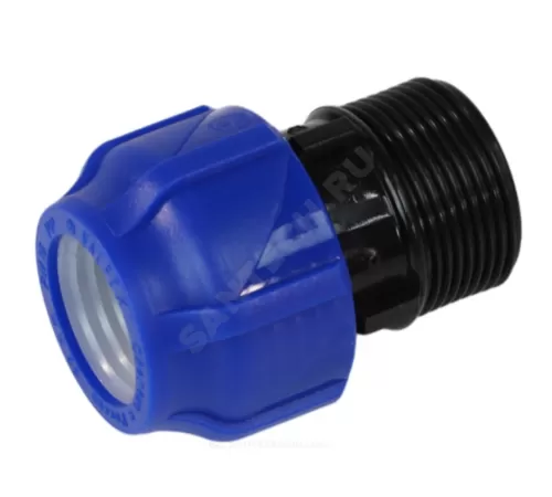 Муфта компрессионная ПЭ Дн 25х3/4" НР Ру16 VALFEX 121001125034