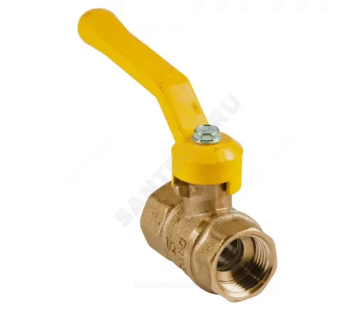 Кран шаровой латунь газ Стандарт 220 аналог 11б27п1 Ду 20 Ру16 ВР полнопроходной рычаг ГАЛЛОП 116024